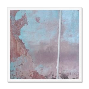 A gentle blend of pastel pink and soft blue faded into white that is reminiscent of a nostalgic early morning sky.