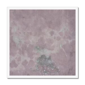 Smokey ghost faces captured on a mauve stucco wall in a white 20x20 frame.