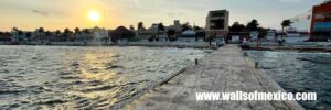 Picture of Cozumel from end of pier.